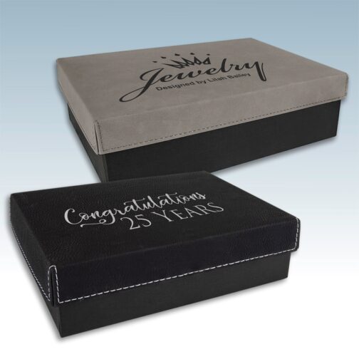 Leatherette Gift Box with Laserable Lid - Image 2