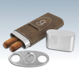 Leatherette Cigar Case with Cutter