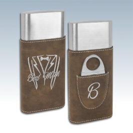 Leatherette Cigar Case with Cutter