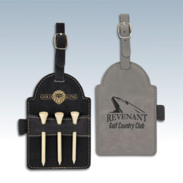 Leatherette Golf Bag Tags with Tees