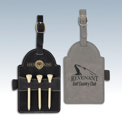 Leatherette Golf Bag Tags with Tees