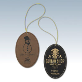 Leatherette Oval Ornament