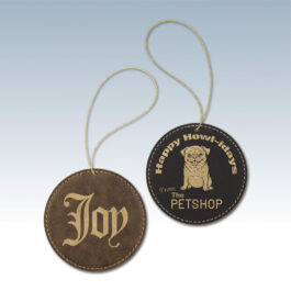 Leatherette Round Ornament