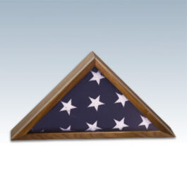 Piano Finish Walnut Flag Display Case