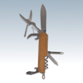 Wooden 8-Function Multi-Tool Pocket Knife