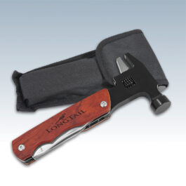 Wooden Hammer Multi-Tool with Wood Handle & Pouch