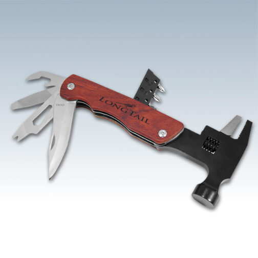 Wooden Hammer Multi-Tool with Wood Handle & Pouch - Image 2