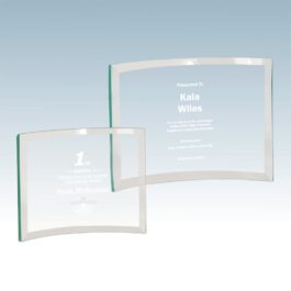 Thick Crescent Jade Glass Award